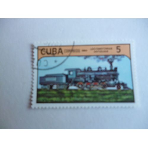 Timbre "Cuba 1984 :Locomotive Ancienne".