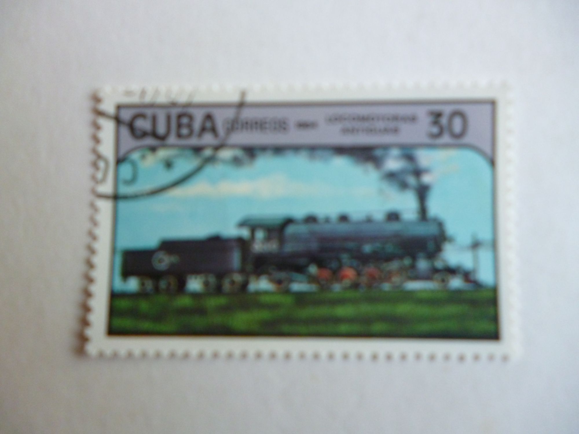 Timbre "Cuba 1984 :Locomotive Ancienne".