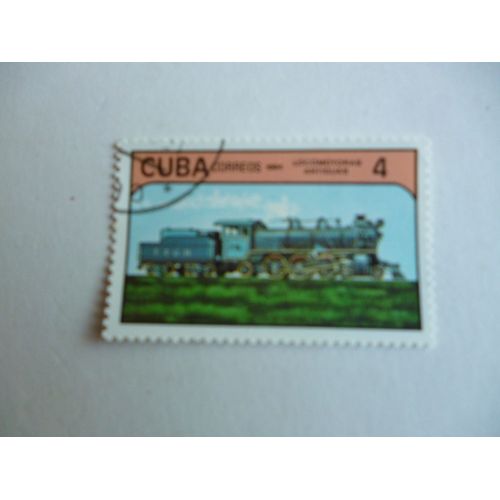 Timbre "Cuba 1984 :Locomotive Ancienne".