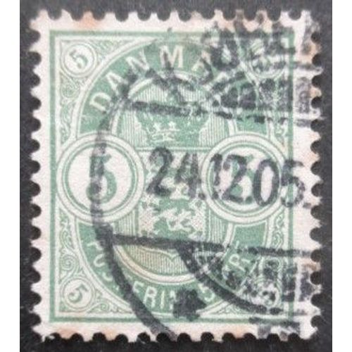 Danemark N°35a Dentelé 12,5-13 Oblitéré