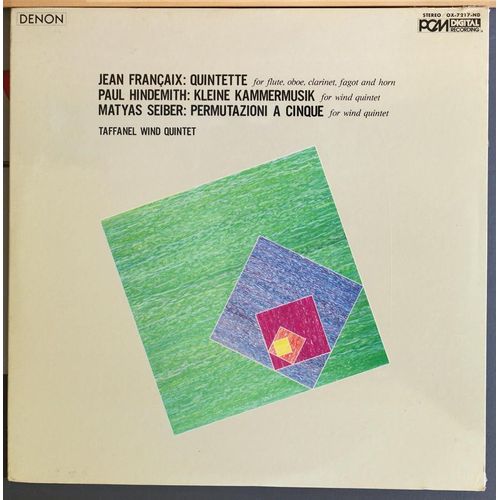 Jean Francaix : Quintet - Paul Hindemith : Kleine Kammermusik - Matyas Seiber : Permutazioni A Cinque