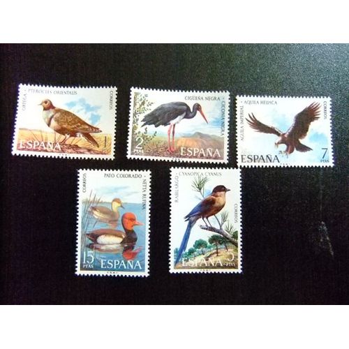 España Spain Espagne 1973 - Fauna - Faune Oiseaux - Edifil Nº 2134 / 2138 ** Yvert Nº 1788 / 1792 ** Mnh