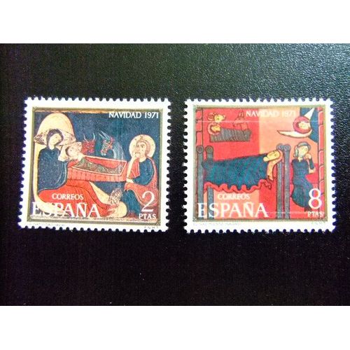 España Spain Espagne 1971 - Navidad - Noël (Fragment De L´Autel) - Edifil Nº 2061 / 2162 ** Yvert Nº 1714 / 1715 ** Mnh