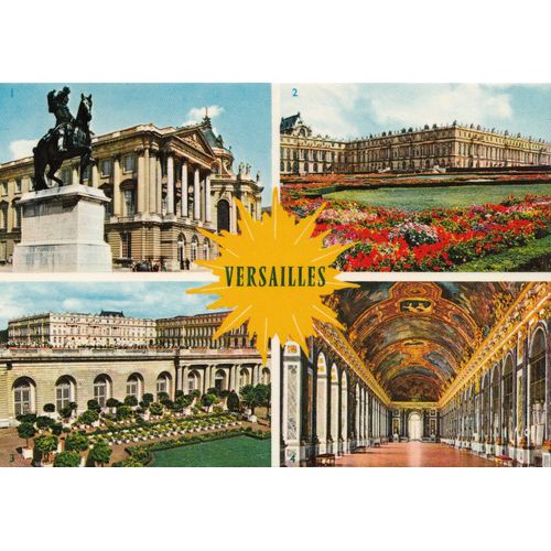 Château De Versailles, " Statue De Louis Xiv, Le Château Vu Des Parterres, L'orangerie Et La Galerie Des Glaces ".