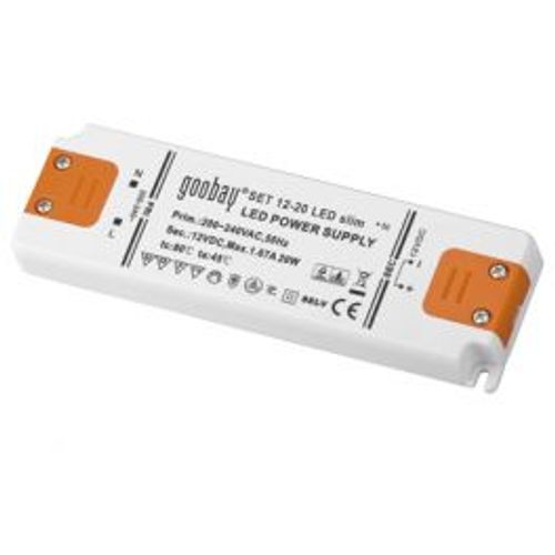 Alimentation LED 230VAC-12VDC 0-20W slim