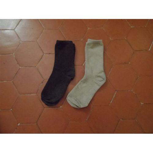 Lot De 2 Paires De Chaussettes Coton Uni Tissel