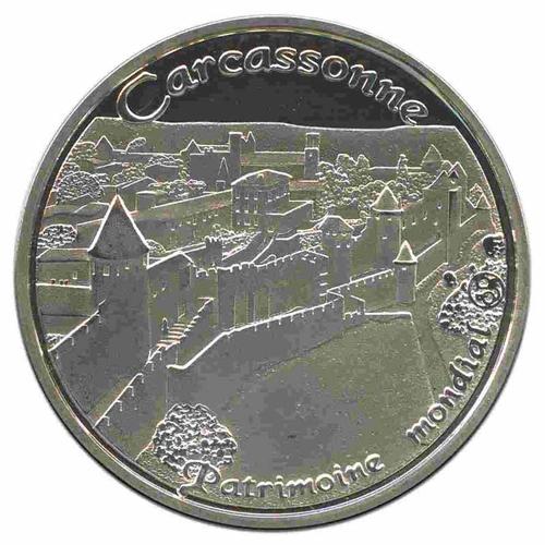 Médaille Carcassonne Patrimoine Mondial Finition Argent Souvenirs Et Patrimoine 2011