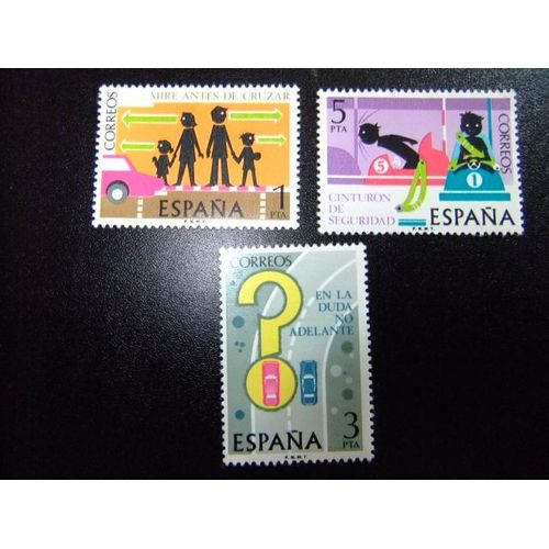 España Spain Espagne 1976 - Seguridad Vial - Prévention De Accidents - Edifil Nº 2312/ 2314 ** Yvert Nº 1958/1960 ** Mnh