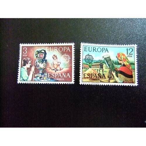 España Spain Espagne 1976 - Europa (Encaje Y Jarron Talavera) -Europa (Oeuvres Artisanales) - Edifil Nº 2316/2317 ** Yvert Nº 1961/1962 ** Mnh