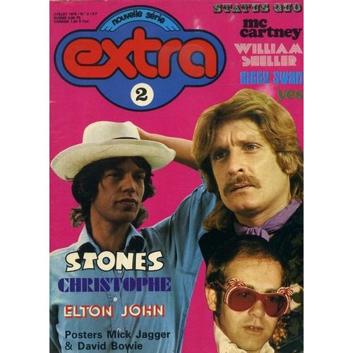 Extra 2 1975 Stones/Yves Simon/Donovan/Little Richard/Elton John/W Sheller/Billy Swan/Mc Cartney/Yes