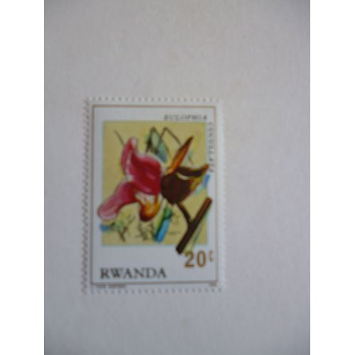Timbre "Rwanda 1975 :Eulophia Cucullata".