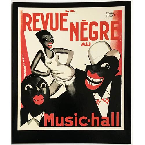 Affiche Vintage La Revue Negre Au Music-Hall Josephine Baker Paul Colin
