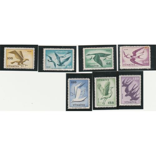 7 Timbres Neufs De Turquie Emis En 1959 - Poste Aérienne- Oiseaux