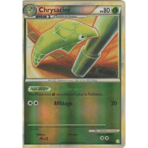 Carte Pokémon "Chrysacier" Pv80 Holo Reverse 46/123