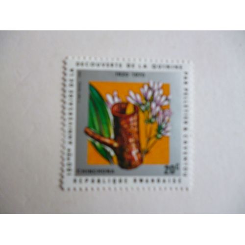 Timbre "Rwanda :Chinchona :Découverte De La Quinine 1820-1970".
