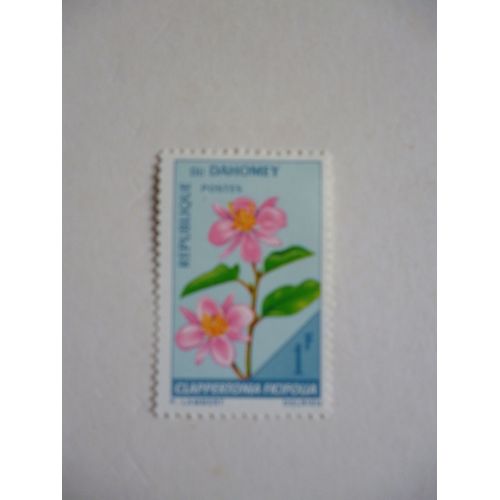 Timbre "Dahomey (Benin) :Clappertonia Ficifolia".