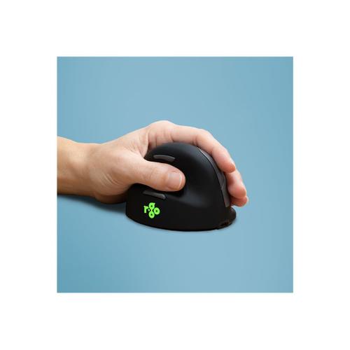 R-Go Souris ergonomique HE Break - Souris verticale - ergonomique - pour gauchers - 5 boutons - sans fil - Bluetooth 5.0 - noir