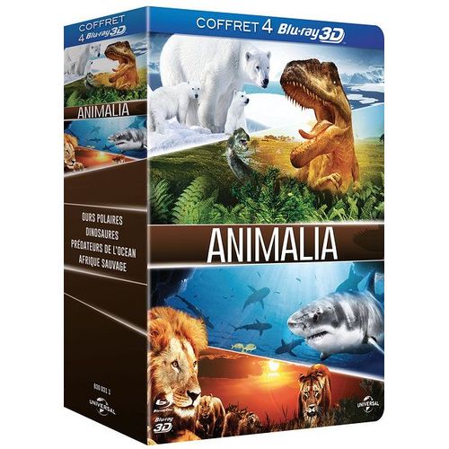 Animalia - Coffret - Ours Polaires 3d + Dinosaures 3d, Les Géants De Patagonie + Prédateurs De L'océan 3d + Afrique Sauvage 3d - Blu-Ray 3d