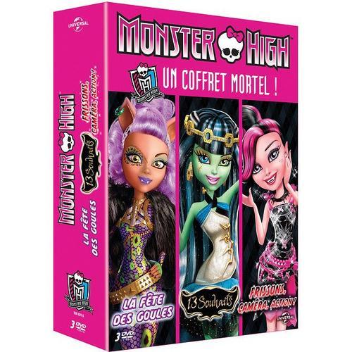 Monster High - Un Coffret Mortel ! : La Fête Des Goules + 13 Souhaits + Frissons, Caméra, Action ! - Pack