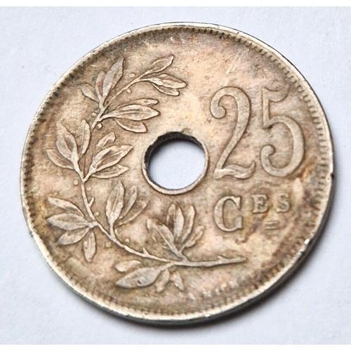 Pièce De Monnaie 25 Centimes Albert Ier 1921 Belgique (En Français)