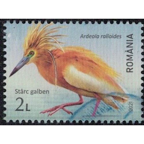 Roumanie 2021 Oblitéré Used Oiseau Ardeola Ralloides Crabier Chevelu Y&t Ro 6674 Su