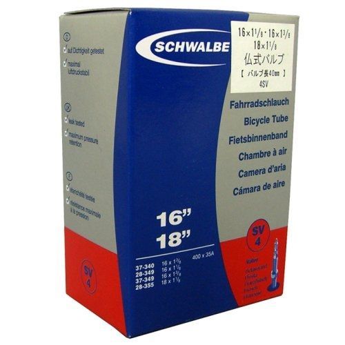 Schwalbe Sv4chambre À Air 16x1 3/8-18x1 1/8 Valve Presta Noir