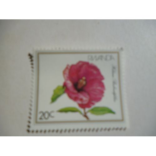 Timbre "Rwanda :Hibiscus".