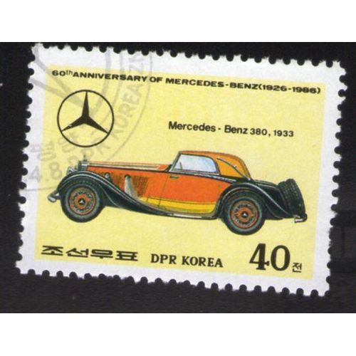 Corée Du Nord Oblitéré Rond Used Stamp Car Voiture Mercedes Benz 380