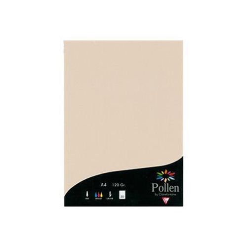 Clairefontaine Pollen - Papier Ordinaire - Crème - A4 (210 X 297 Mm) - 120 G/M² - 50 Unités