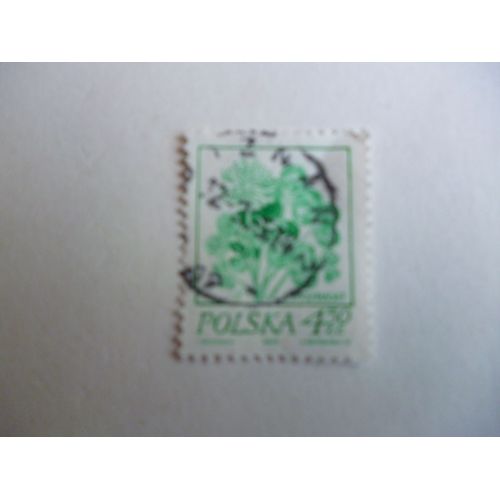 Timbre "Pologne 1986 :Trèfle".
