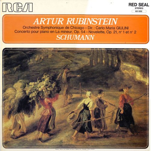 Robert Schumann : Concerto Pour Piano Et Orchestre En La Mineur Op. 54 ; Novelette Op. 21 N°1 Et N°2  (R C A   651 002)