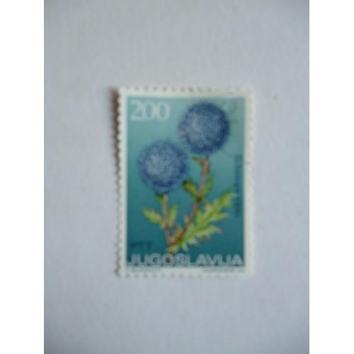 Timbre "Yougoslavie :Echinops Ritro".