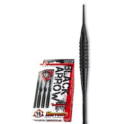 Harrows - Jeu de 3 Fléchettes - Embout  Nylon - Black Arrow - 16 GK