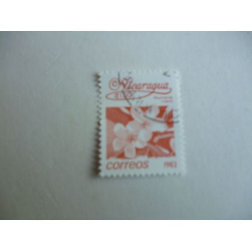 Timbre "Nicaragua 1983 :Plumeria Rubra".