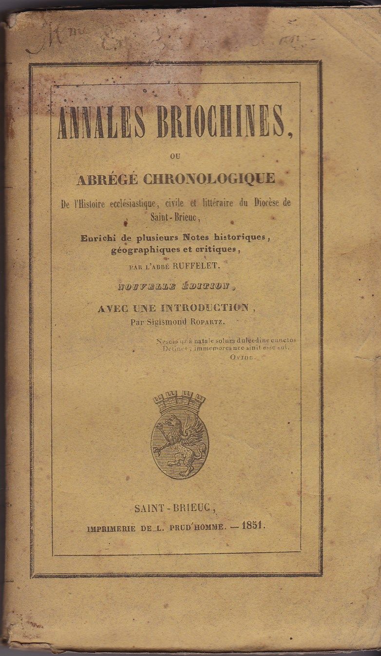 Annales Briochines Ou Abrégé Chronologique