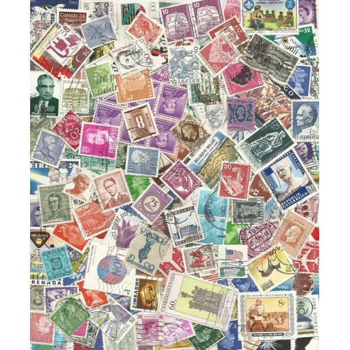 Monde Vrac 45 Grs 1000 Timbres Env.