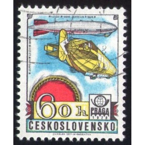 Tchécoslovaquie 1977 Oblitéré Rond Used Stamp Dirigeable Allemand Lz 127 Graf Zeppelin 1928