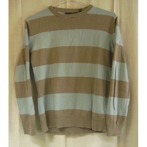 Pull Rayé Gris Et Bleu Bikool - Taille 12 Ans / 150 Cm