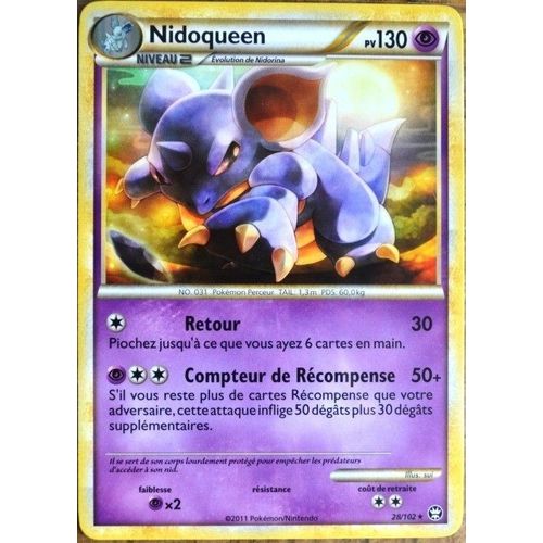 Carte Pokémon 28/102 Nidoqueen 130 Pv Hs Triomphe Neuf Fr