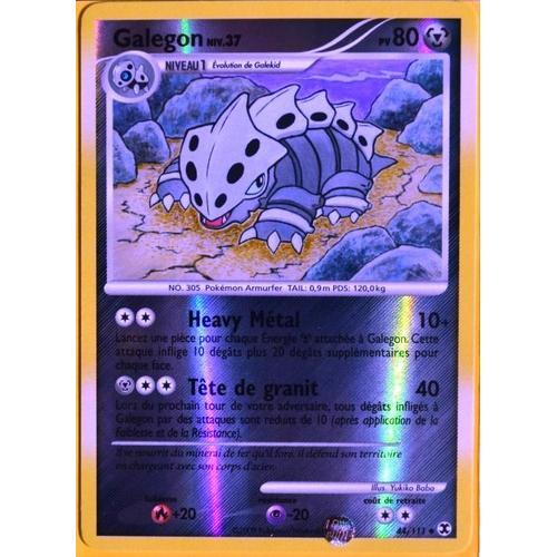 Carte Pokémon 44/111 Galegon - Reverse 80 Pv Platine Rivaux Émergeants Neuf Fr