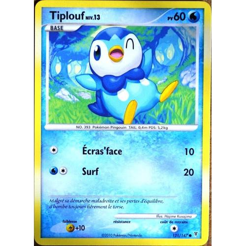 Carte Pokémon 121/147 Tiplouf 60 Pv Série Platine Vs Neuf Fr