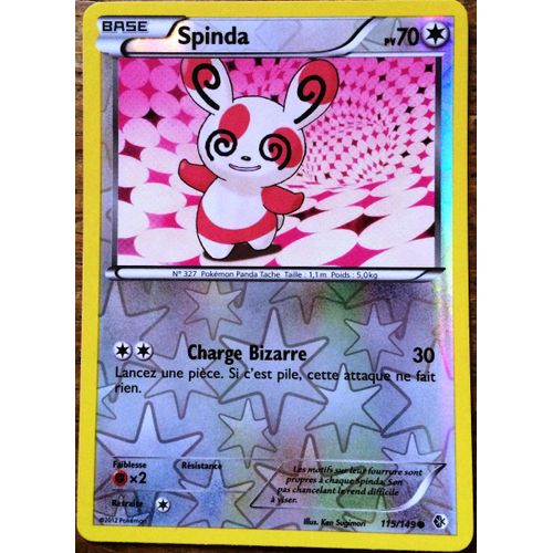 Carte Pokemon Frontières Franchies - Spinda 70 Pv - 115/149 Reverse