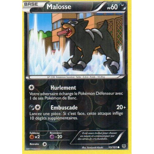 Carte Pokémon 055/101 Malosse - Reverse 60 Pv Série Bw Explosion Plasma Neuf Fr