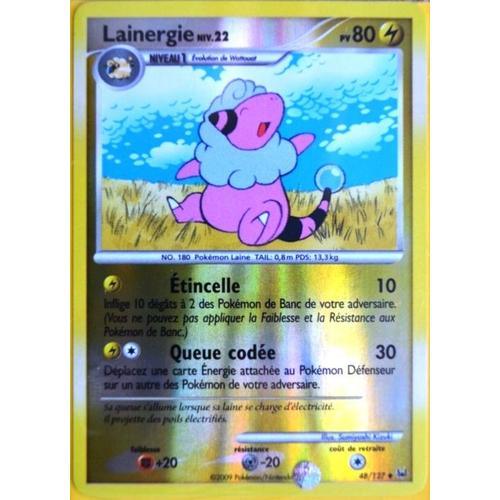 Carte Pokémon 48/127 Lainergie 80 Pv - Reverse Série Platine  Neuf Fr