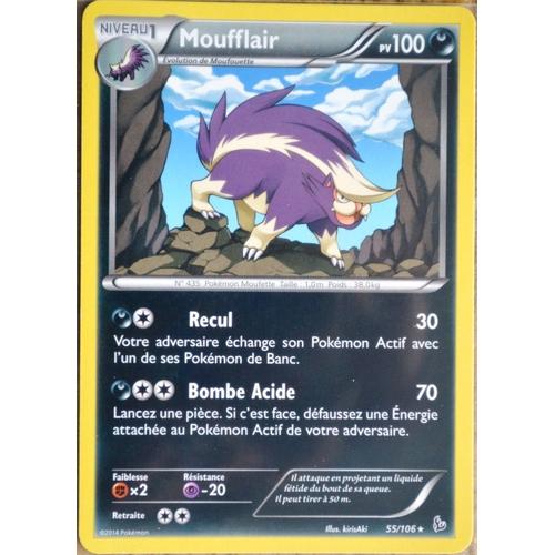 Carte Pokémon 55/106 Moufflair 100 Pv - Rare Xy Étincelles Neuf Fr