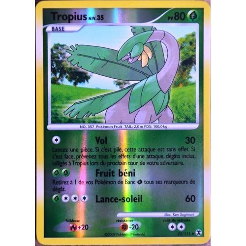 Carte Pokémon 52/111 Tropius 80 Pv Platine Rivaux Émergeants Neuf Fr