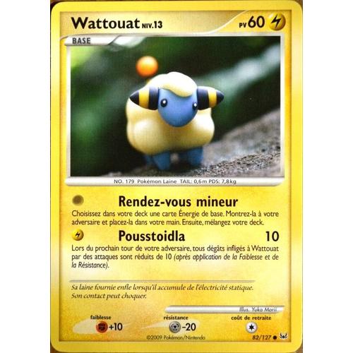 Carte Pokémon 82/127 Wattouat 60 Pv Série Platine Neuf Fr