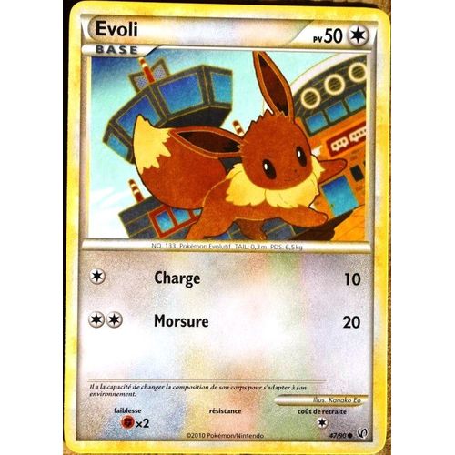 Carte Pokémon 47/90 Evoli 50 Pv Hs Indomptable Neuf Fr