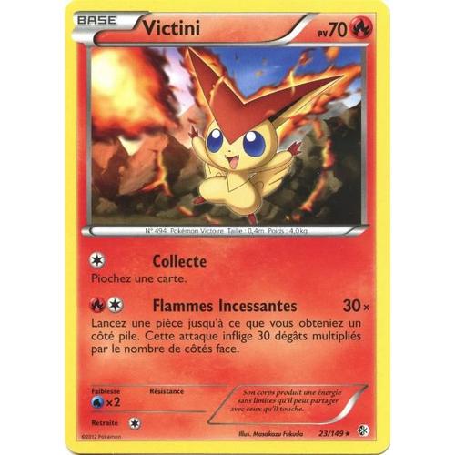 Carte Pokemon Frontières Franchies - Victini 70 Pv - 23/149 Rare