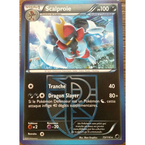 Carte Pokémon Scalproie 100 Pv 73/116 Glaciation Plasma Neuf Fr